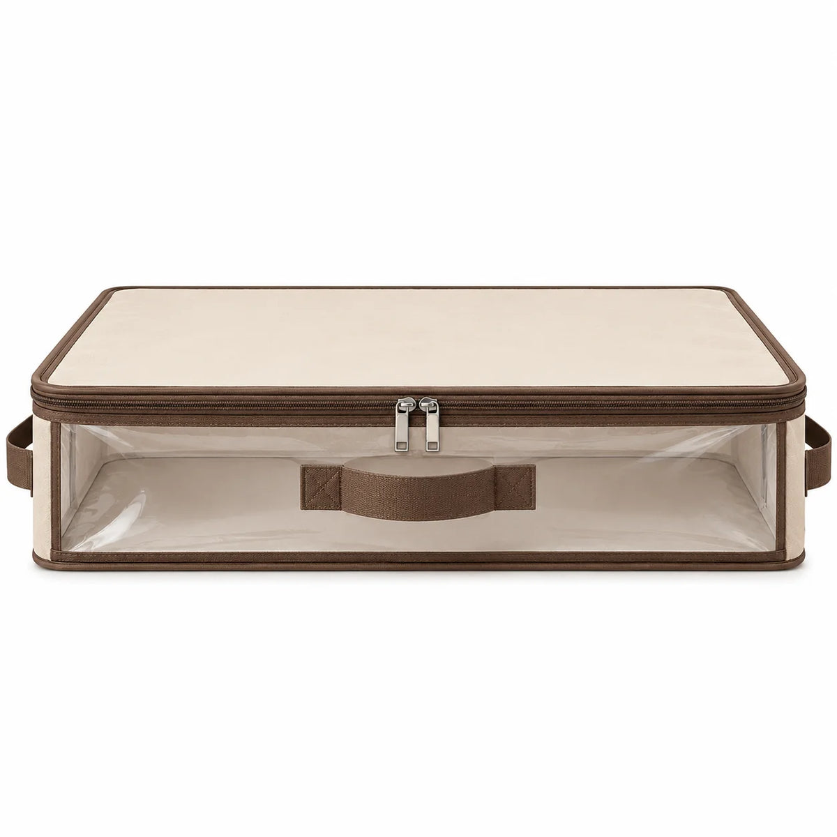 Neatwell Clear-Window Under-Bed Storage Box with Zipper Lid & Handles – See-Through Organizer for Sweaters, Shoes & Linens