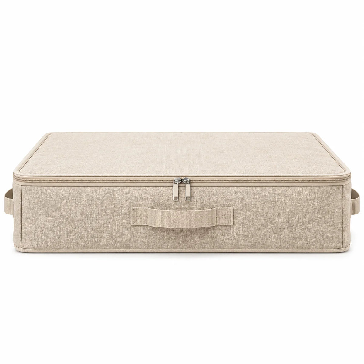 Neatwell Under-Bed Storage Box with Zipper Lid and Handles – Low-Profile Fabric Organizer for Blankets, Clothes & Shoes