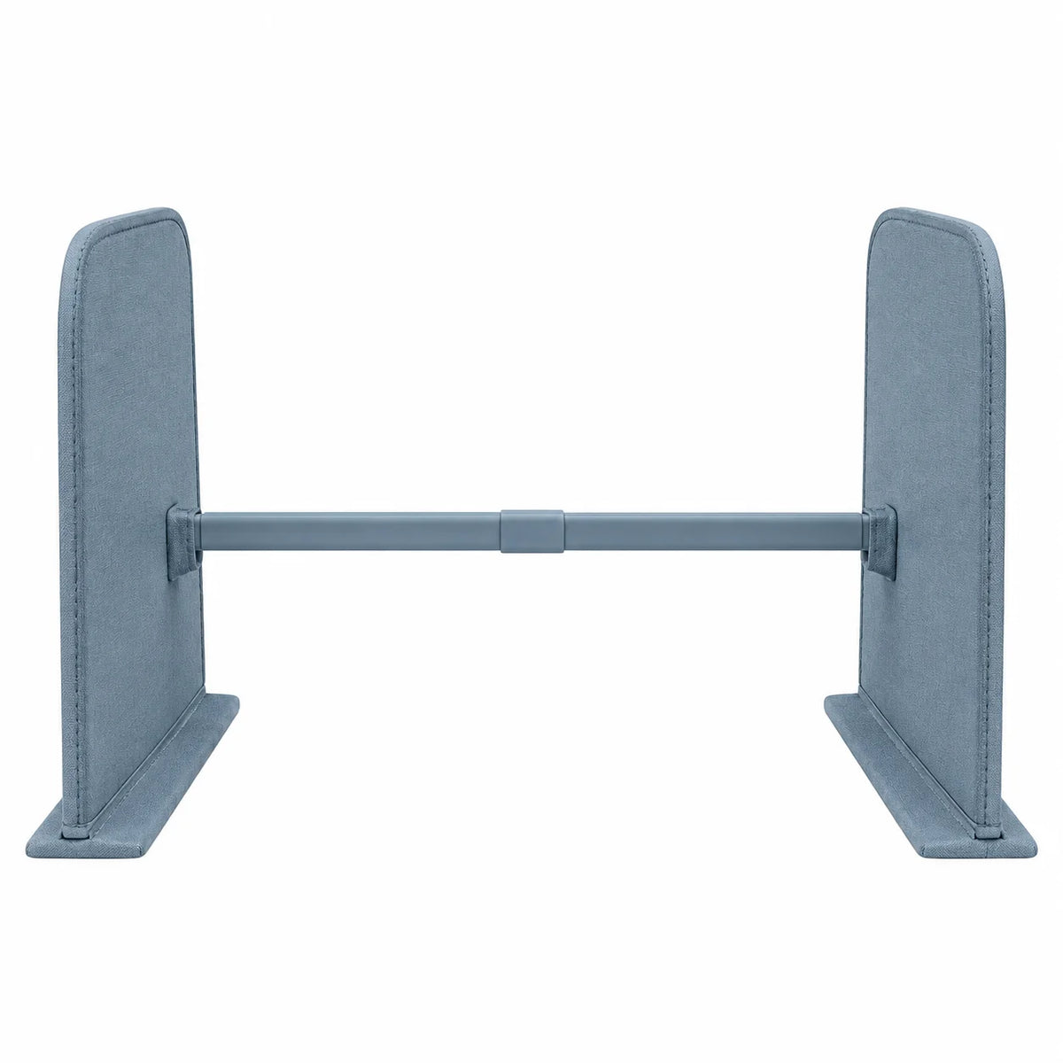 Neatwell Adjustable Closet Shelf Dividers – Expandable Shelf Separator Set with Telescoping Bar, Dusty Blue
